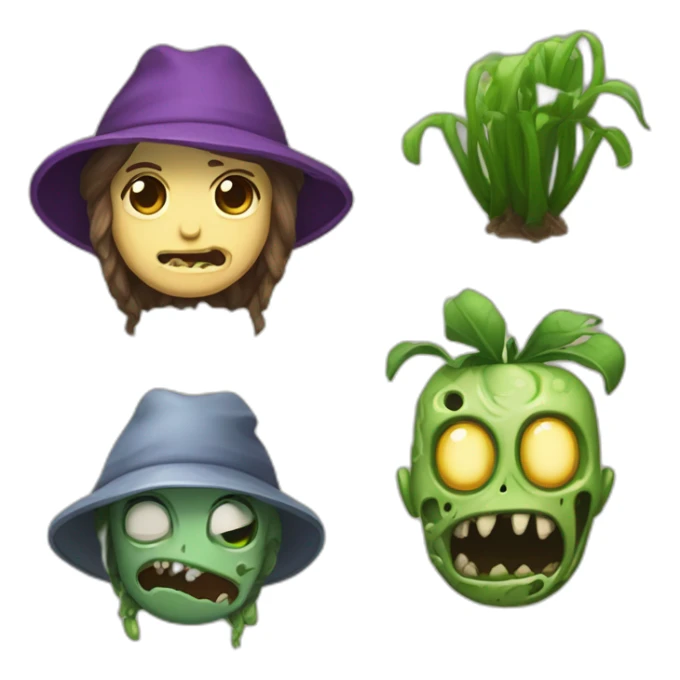 Gorro de noche plantas vs zombis heroes sticker