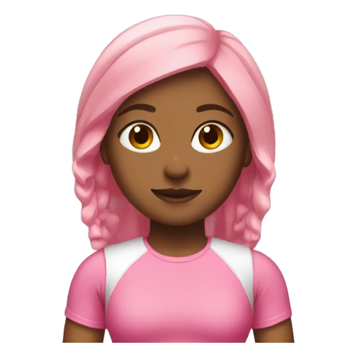 gym girl with pink set outfit sticker