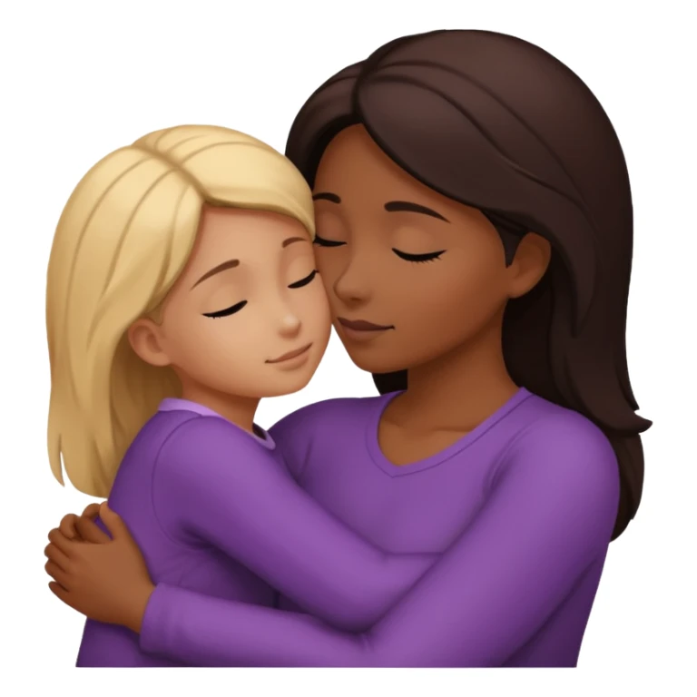 Silueta de Abrazo de apoyo de ae e hija sticker