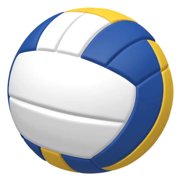 Pelota de voleibol azul amarillo y boanco sticker