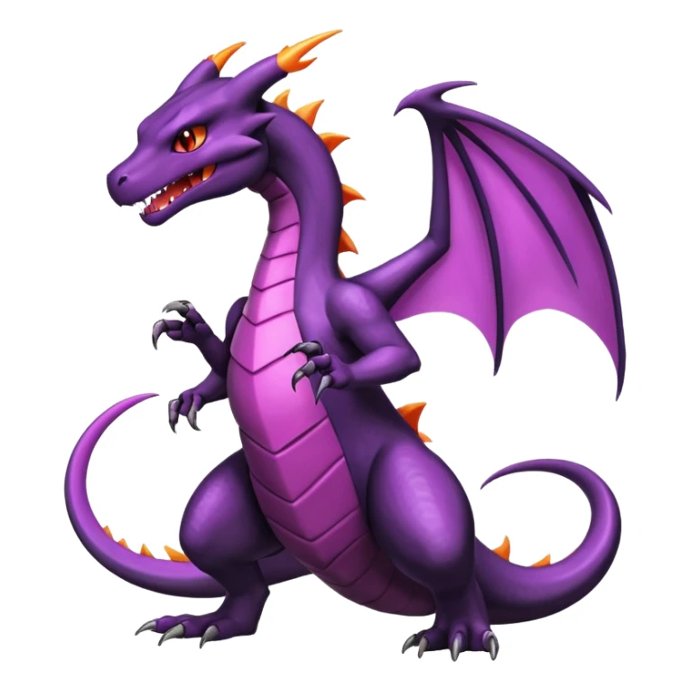 Black and purple lanky elegant evil badass handsome cool beautiful Shiny-Charizard-Salazzle-Seviper-Salandit-fusion sticker