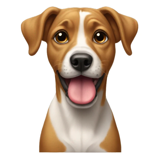 Dog four legs tongue out  sticker
