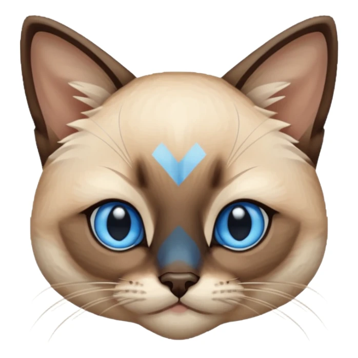 Face of Siamese Kitten in game pixelized style sticker