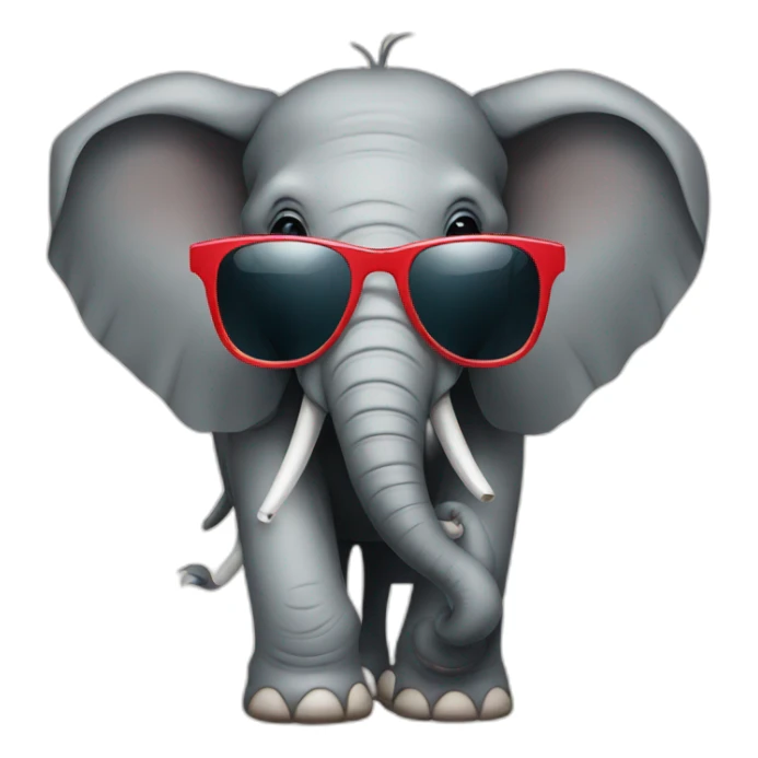 elephant wearing sunglasses sticker