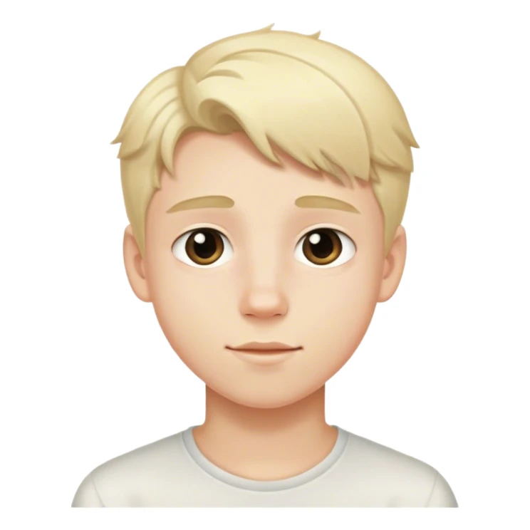 A cute white blonde teen boy sticker