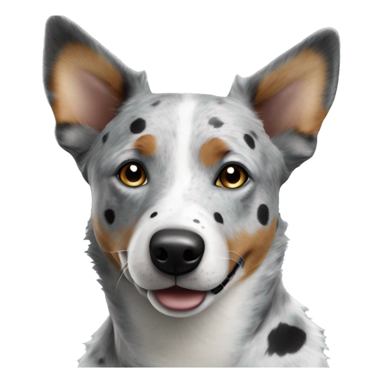 Australian cattle dog grey and white spotted with blue eyes sticker