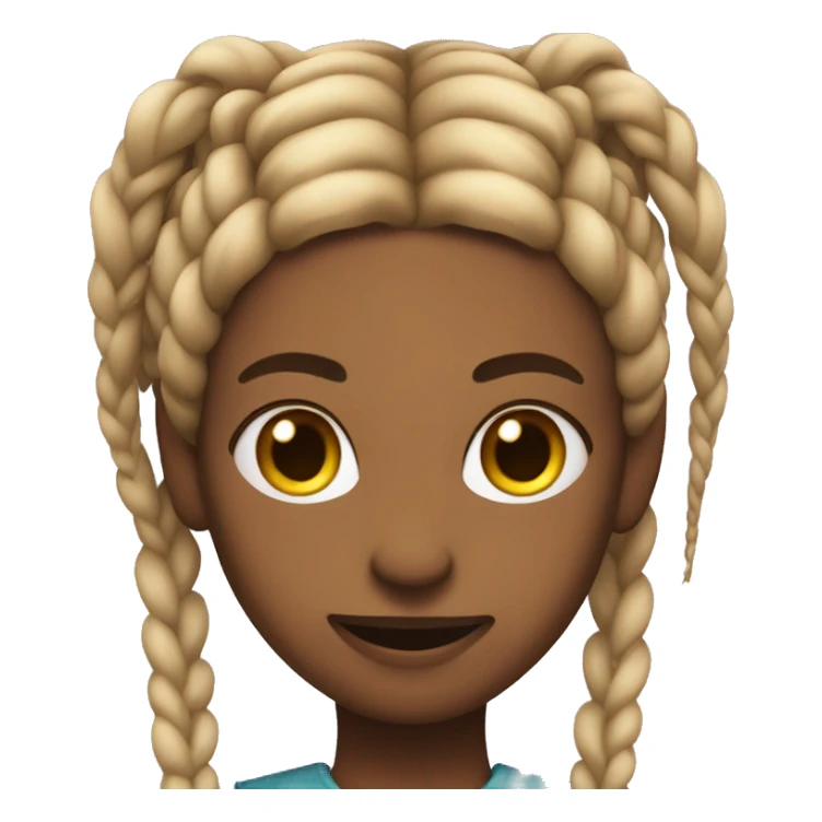 jinx with twin braids sticker