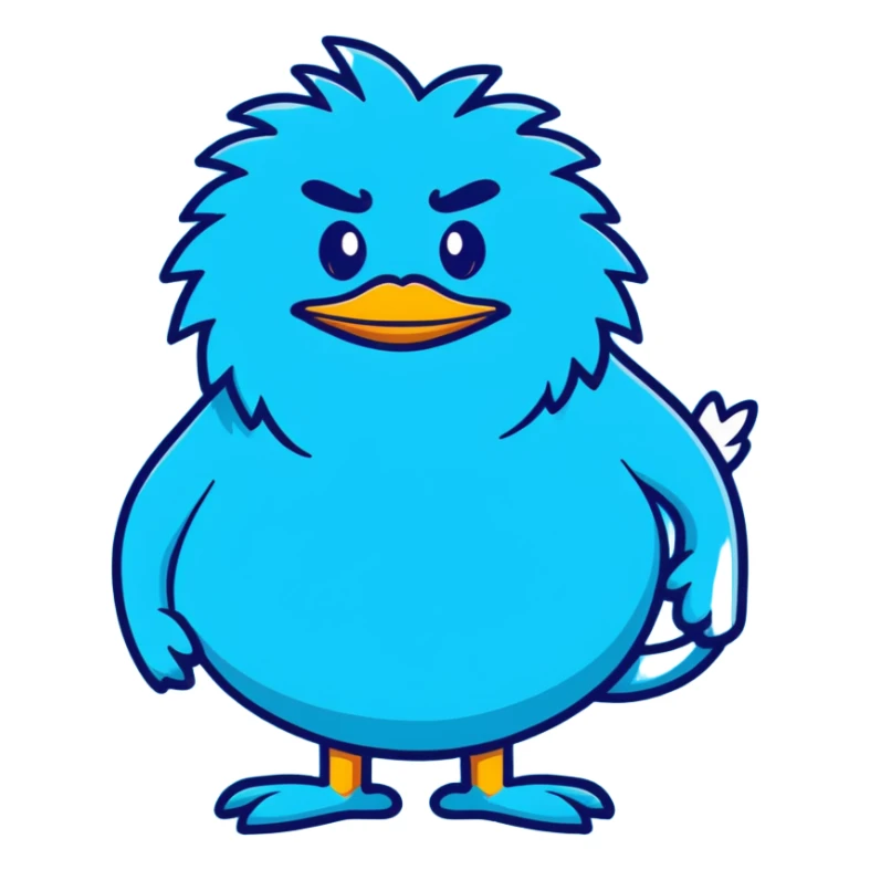 orange lorax character with yellow mustache who speaks for the trees sticker