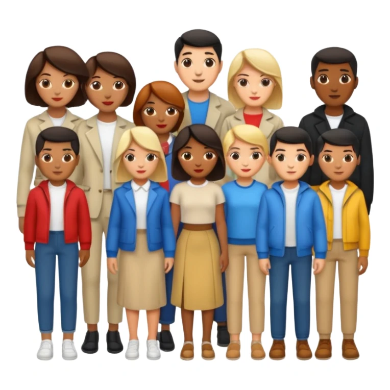 a group of diverse people sticker