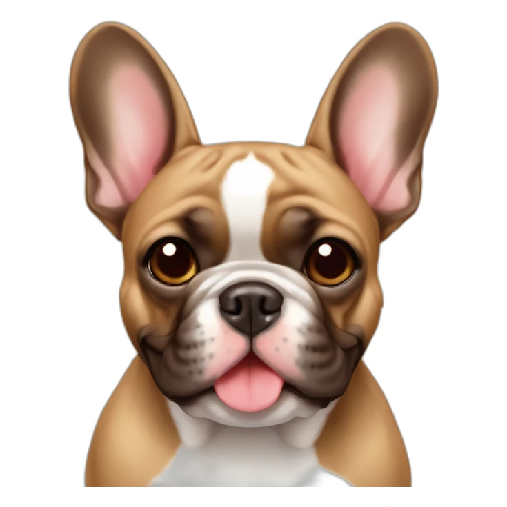 French bulldog brown with hearth sticker