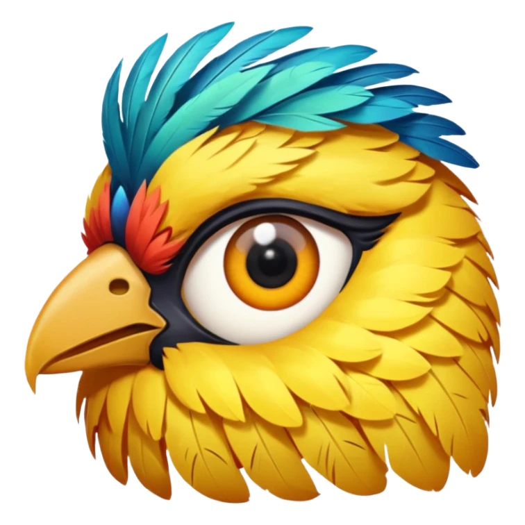 Un oiseau qui lance un regard sérieux  sticker