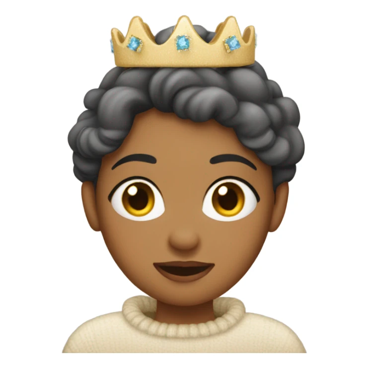 Molly with cashmere sweater and a tiara  sticker