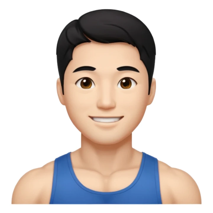 Koreli bir erkek ama çok yakışık lı ve kaslı saçı dümdüz sticker