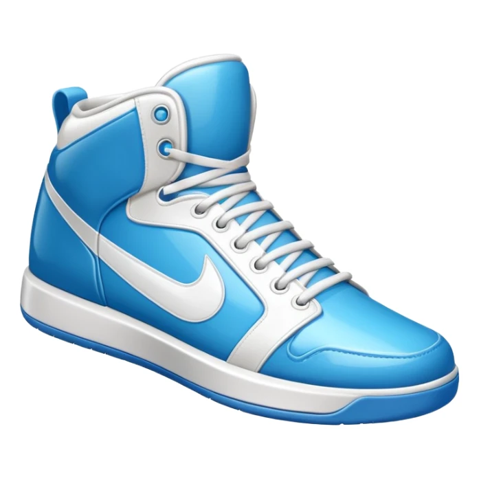 basketball sneaker object icon, high-top shoes, sporty design, glossy details, 3D cartoon, mobile game icon style, centered, clean background, no text, no watermark
 sticker
