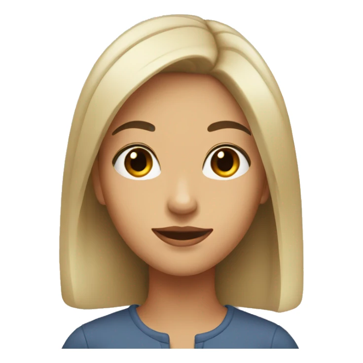 Women with square face and black hair and brown eyes  sticker