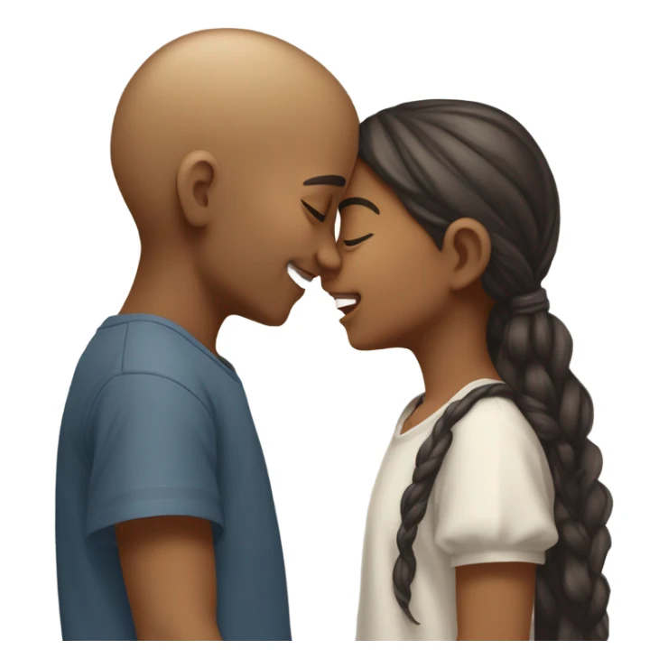 Kiss girl and boy sticker