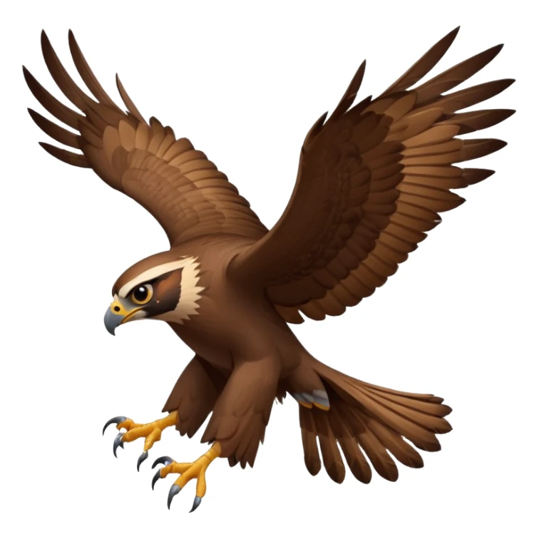dynamic falcon in mid-flight, symbolizing Puy du Fou theme park sticker