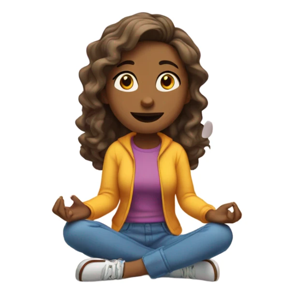 Girl telling a story  sticker