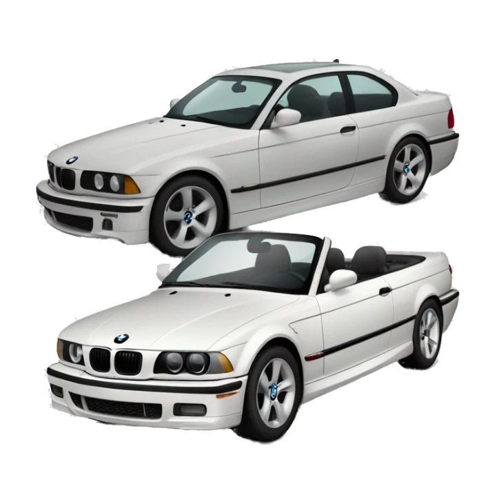 BMW series 3 car, apple style sticker