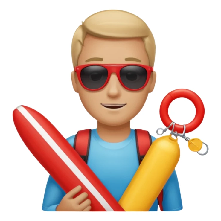 Lifeguard Holding Rescue circle Tube sticker