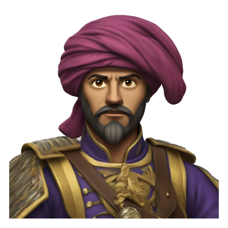 janissary full length photorealistic serious sticker