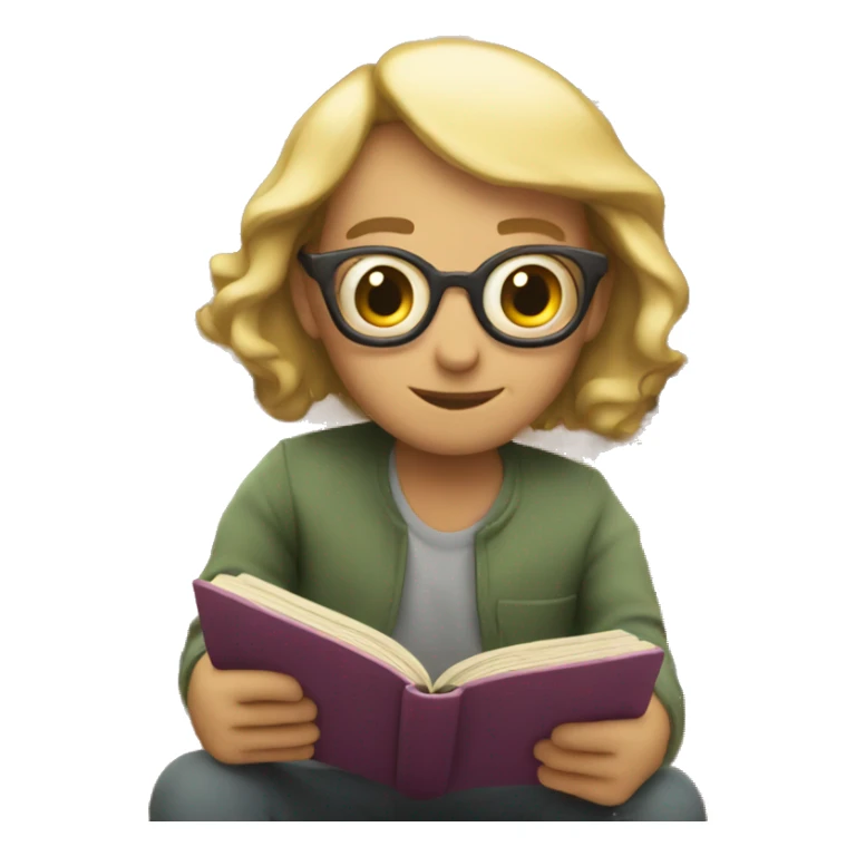 reading a book sticker