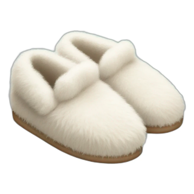 Fluffy slipper sticker
