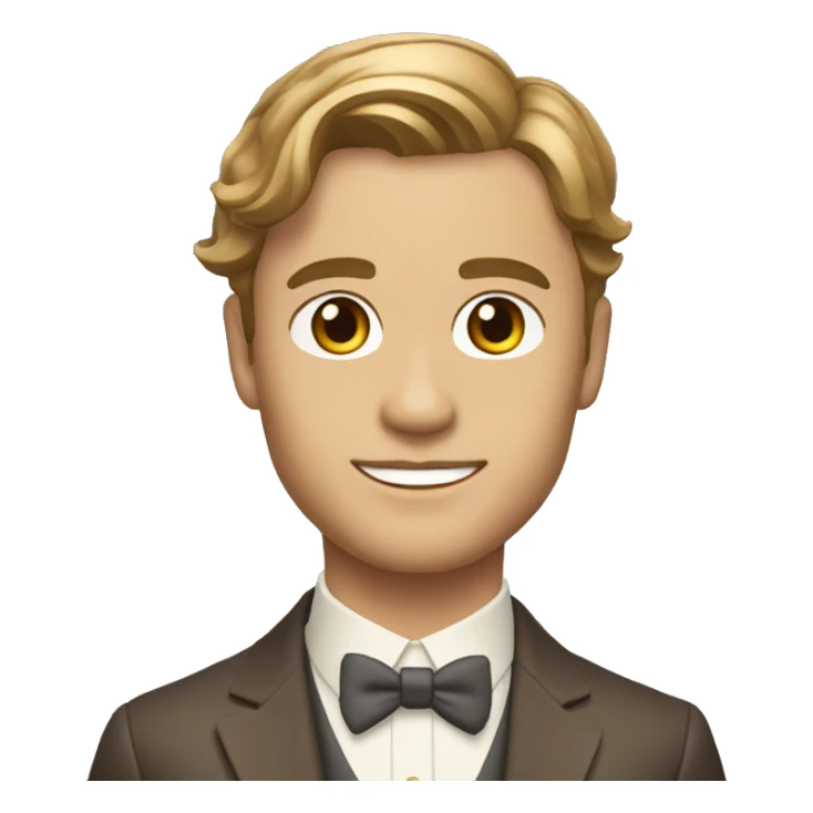The jay Gatsby with champagne light brown hair sticker