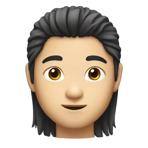 long hair asian boy  sticker