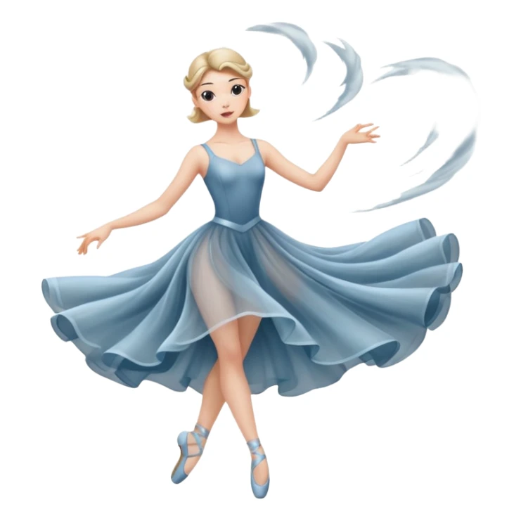 Ballerina dancing as a tornado in the wiz sticker