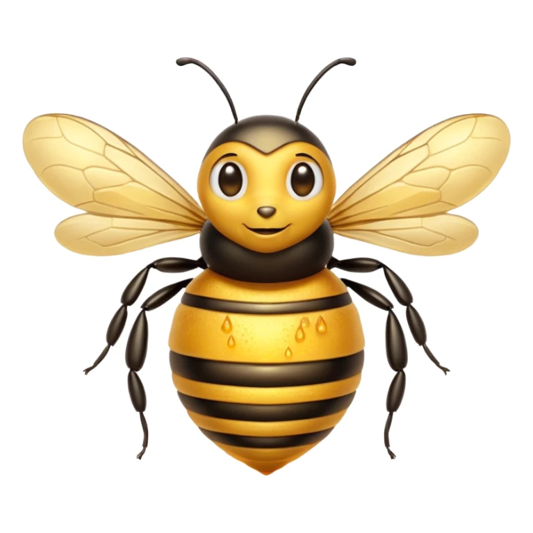 bee with a drop of honey sticker
