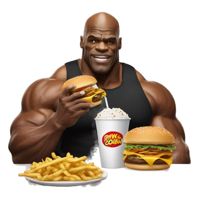 prime ronnie coleman eating fast food sticker