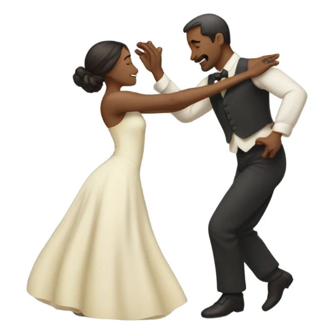 Man and woman slow dancing  sticker