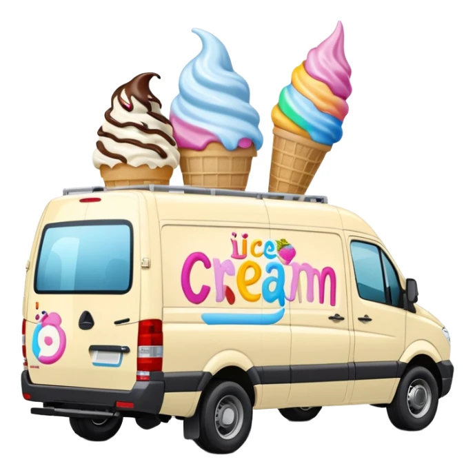 Extended Sprinter 4500 van high roof delivery truck ice cream mobile  sticker