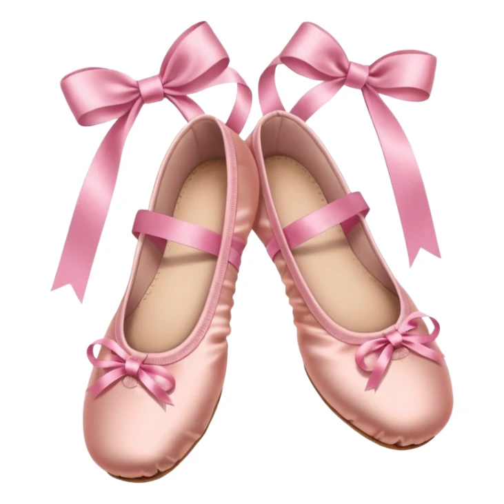 ballet shoes with ribbons on tiptoe sticker