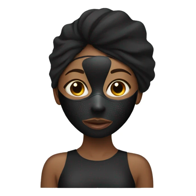black girl with a facial mask sticker