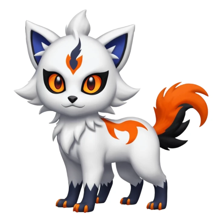 Delcatty-Litten-Absol-Sprigatito-fusion, full body sticker