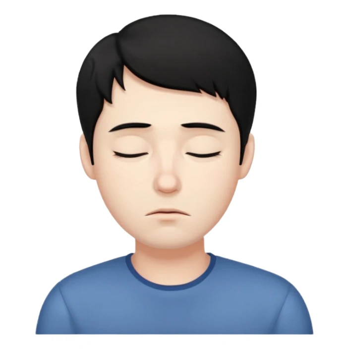 Sleepy man black hair

 sticker