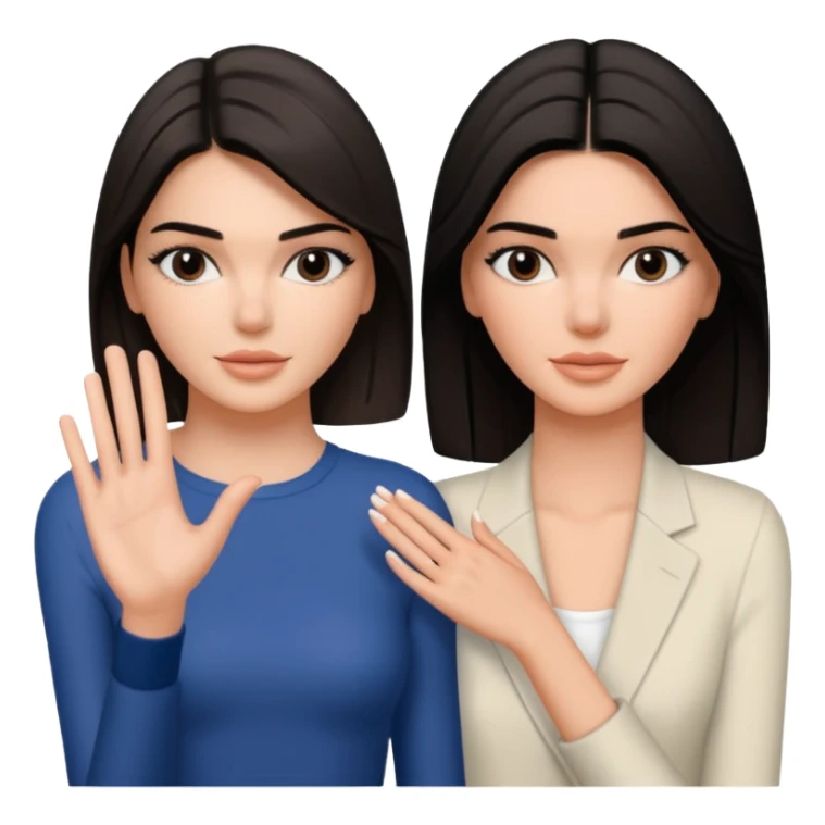 kendall jenner gibt einer anderen Frau die Hand sticker