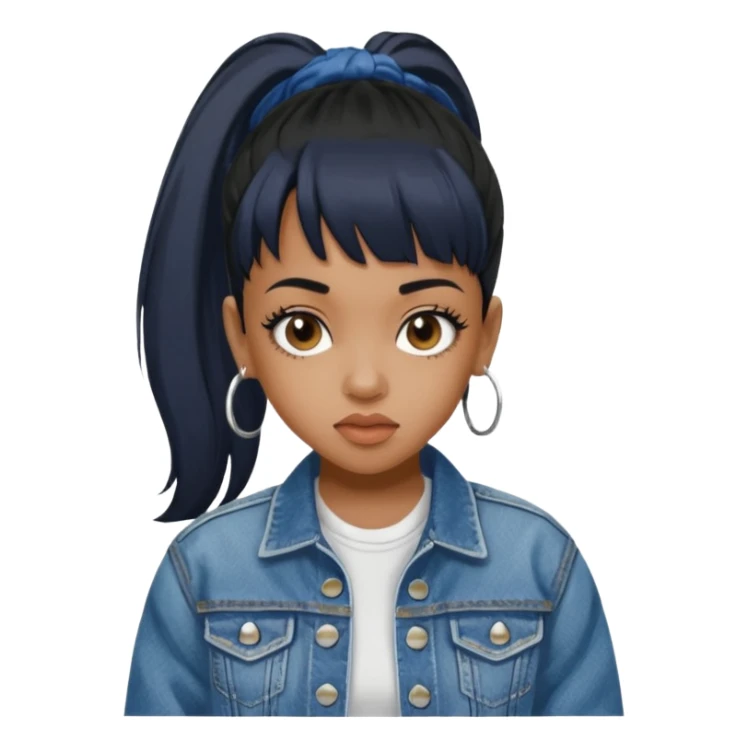 Lisa Left Eye Lopes with black  ponytail hair sticker