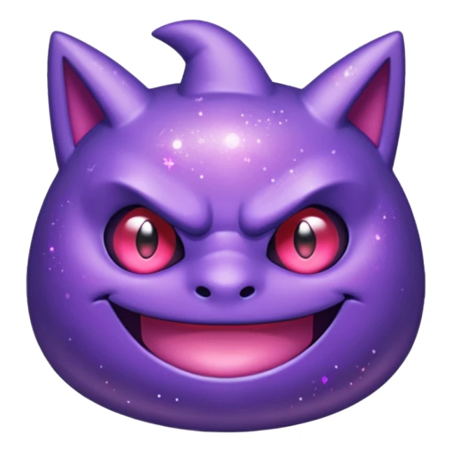 glitter purple and pink gengar sticker