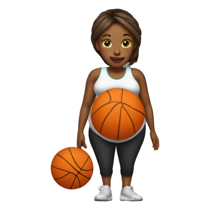 Pregnant basketball sticker