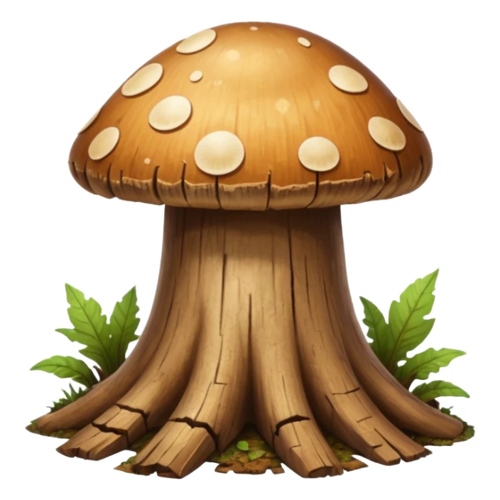 mushroom growing out of a tree stump sticker