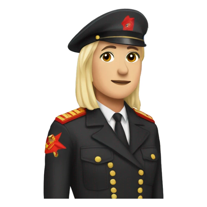 Marine lepen with lgbtqia+ flag sticker