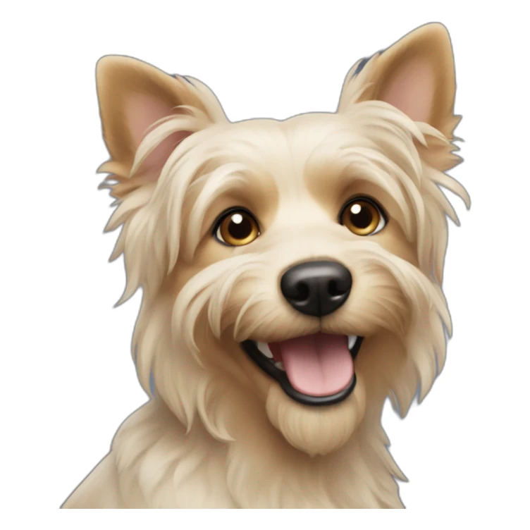 dog-australian-yorkshire-older-closeup-smile sticker