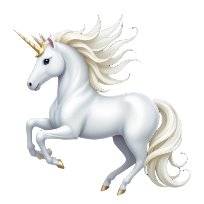 cinematic-beautiful-white-unicorn-emoji,-poised-and-regal,-with-a-slender,-ethereal-form-draped-in-a-pristine-white-color,-a-flowing-mane-and-tail,-and-a-white,-spiraled-horn-that-radiates-pure-light,-simplified-yet-sharp-and-majestic,  sticker
