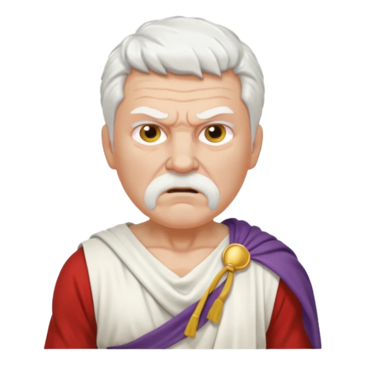 Angry older white male Italian angel no real face sticker