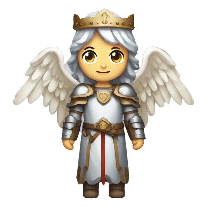 Pixel art of a medieval angel  sticker