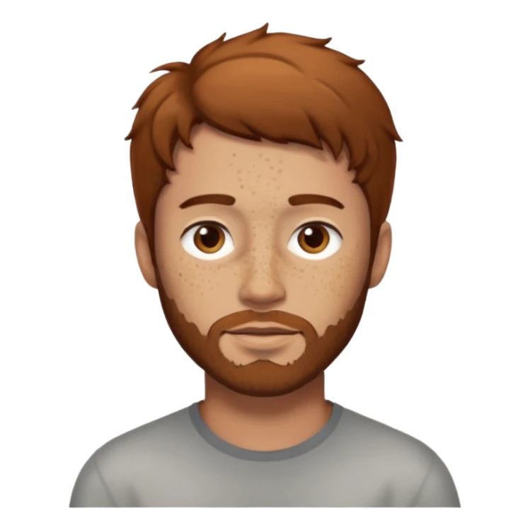 Man with some freckles light skin brown hair some scruff sticker