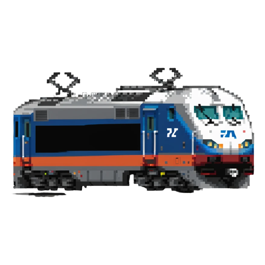 electric Amtrak locomotive, three-quarters view sticker